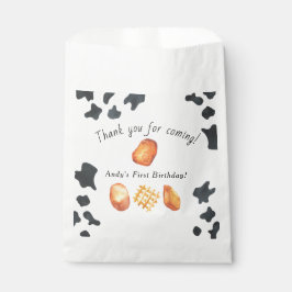 Onze kleine nugget draait één verjaardag voor kind bedankzakje