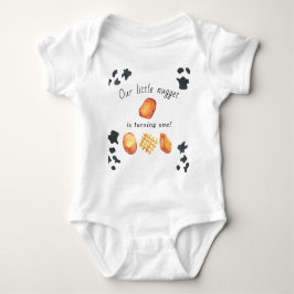 Onze kleine nugget draait één verjaardag voor kind romper