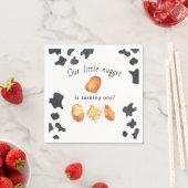 Onze kleine nugget draait één verjaardag voor kind servet (Insitu)