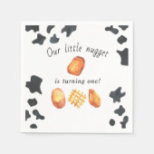 Onze kleine nugget draait één verjaardag voor kind servet (Voorkant)