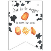 Onze kleine nugget draait één verjaardag voor kind vlaggetjes (Tweede vlag)