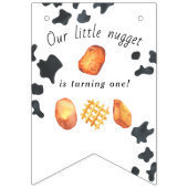 Onze kleine nugget draait één verjaardag voor kind vlaggetjes (Eerste vlag)