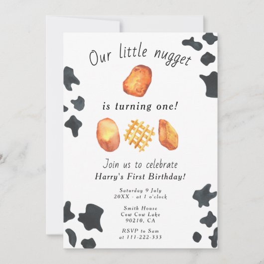 Onze kleine nugget wordt een verjaardag van een ki kaart (Voorkant)