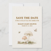 Onze Kleine Paddenstoel Baby Shower Save the Date