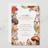 Onze kleine paddenstoel Boho Herfst Baby shower Kaart (Voorkant)