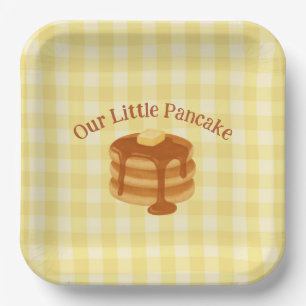 Onze Kleine Pannenkoeken Brunch Thema Baby Shower Papieren Bordje