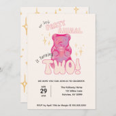 Onze kleine partij dier gummy Beer 2e verjaardag Kaart (Voorkant / Achterkant)