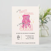 Onze kleine partij dier gummy Beer 6e verjaardag Kaart (Staand voorkant)