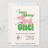 Onze kleine party ballon dier 1e verjaardag kaart (Voorkant)