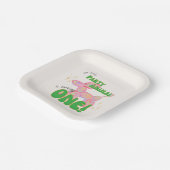 Onze kleine party ballon dier 1e verjaardag papieren bordje (Gebogen)