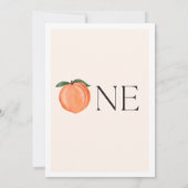 Onze kleine perzik 1e verjaardag uitnodiging (Achterkant)