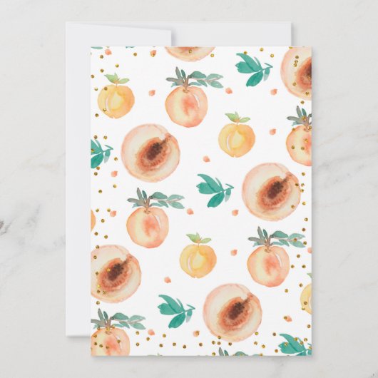 Onze kleine perzik wordt één verjaardag kaart (Achterkant)