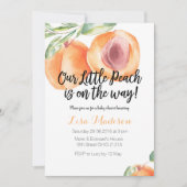 Onze kleine perziken op weg naar Baby shower uitno Kaart (Voorkant)