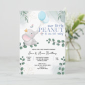 Onze kleine pinda Schattigee elephant baby boy sho Kaart (Staand voorkant)