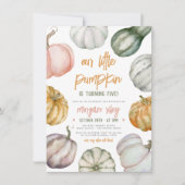 Onze kleine pomkin Cute Boho Herfst Birthday Party Kaart (Voorkant)