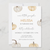 Onze kleine pomkin Cute Boho Herfst Birthday Party Kaart (Voorkant)