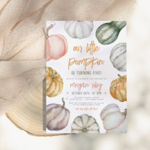 Onze kleine pomkin Cute Boho Herfst Birthday Party