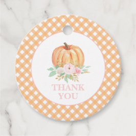 Onze kleine pomkin eerste verjaardag Dank je Bedankjes Labels