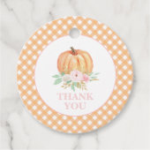 Onze kleine pomkin eerste verjaardag Dank je Bedankjes Labels (Voorkant)