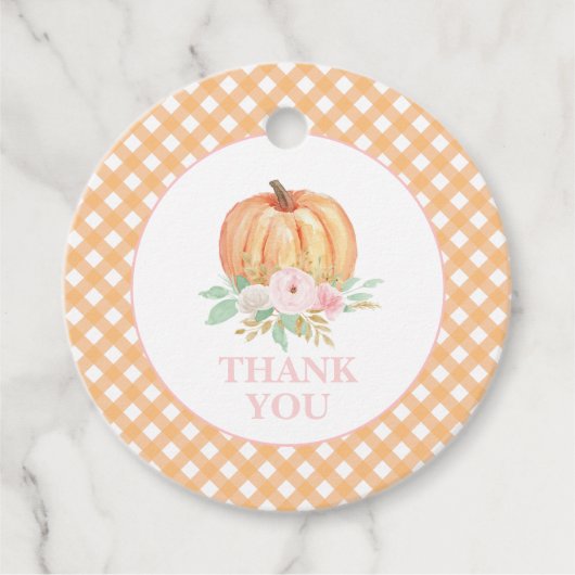 Onze kleine pomkin eerste verjaardag Dank je Bedankjes Labels (Voorkant)