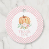 Onze kleine pomkin eerste verjaardag Dank je Bedankjes Labels (Voorkant)