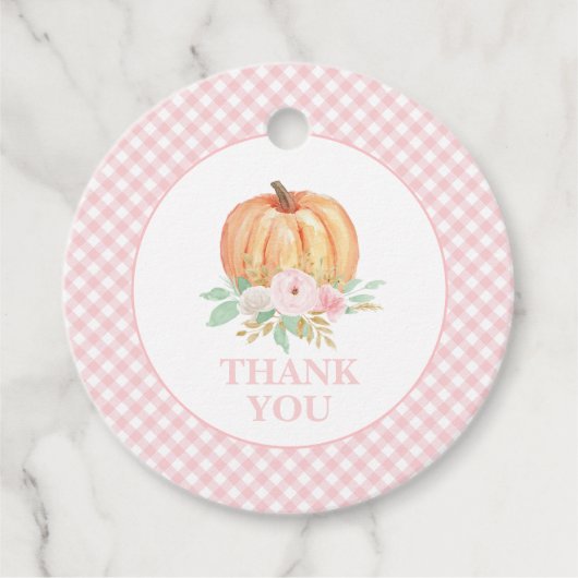 Onze kleine pomkin eerste verjaardag Dank je Bedankjes Labels (Voorkant)