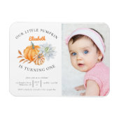 Onze kleine pompoen 1 september Floral Herfst Foto Magneet (Horizontaal)