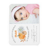 Onze kleine pompoen 1 september Floral Herfst Foto Magneet (Verticaal)