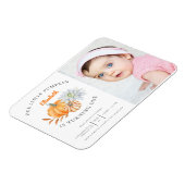 Onze kleine pompoen 1 september Floral Herfst Foto Magneet (Linkerzijde)