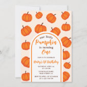 Onze kleine pompoen 1e Oranje Verjaardag Kaart (Voorkant)