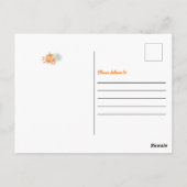 Onze Kleine Pompoen 1e Verjaardag Bloemrijke Herfs Briefkaart (Achterkant)