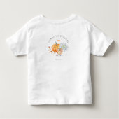 Onze Kleine Pompoen 1e Verjaardag Bloemrijke Water Kinder Shirts (Achterkant)