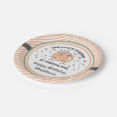 Onze kleine pompoen 1e verjaardag Groovy pompoen Papieren Bordje (Gekanteld)