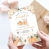 Onze kleine pompoen 1e verjaardag Herfst Kaart