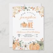 Onze kleine pompoen 1e verjaardag Herfst Kaart (Voorkant)