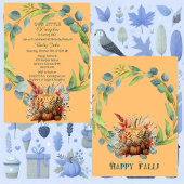 Onze kleine pompoen 1e verjaardag Herfst krans Sin Kaart