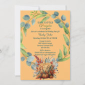 Onze kleine pompoen 1e verjaardag Herfst krans Sin Kaart (Voorkant)