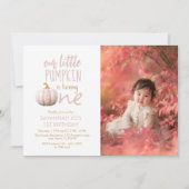 Onze kleine pompoen 1e verjaardag kaart (Voorkant)