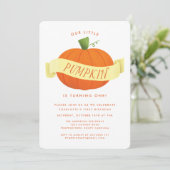 Onze kleine pompoen 1e verjaardag kaart (Staand voorkant)