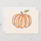 Onze kleine pompoen 1e verjaardag kaart (Achterkant)