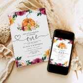 Onze kleine pompoen 1e verjaardag kaart