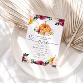 Onze kleine pompoen 1e verjaardag kaart