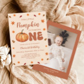 Onze kleine pompoen 1e verjaardag kaart