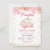 Onze kleine pompoen 1e verjaardag nodigt uit kaart (Voorkant)