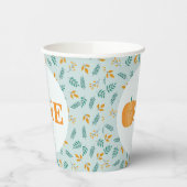 Onze kleine pompoen 1e verjaardag papieren bekers (Links)