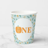 Onze kleine pompoen 1e verjaardag papieren bekers (Voorkant)