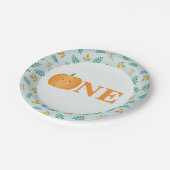 Onze kleine pompoen 1e verjaardag papieren bordje (Gekanteld)