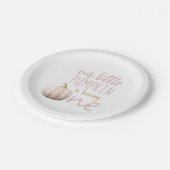 Onze kleine pompoen 1e verjaardag papieren bordje (Gekanteld)