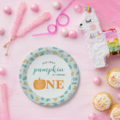 Onze kleine pompoen 1e verjaardag papieren bordje (Feest)