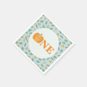 Onze kleine pompoen 1e verjaardag servet (Hoek)